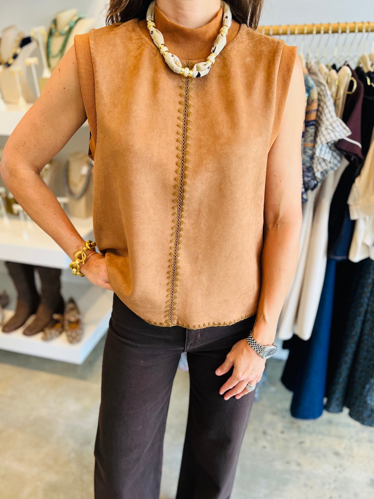 Camel Stitch Top