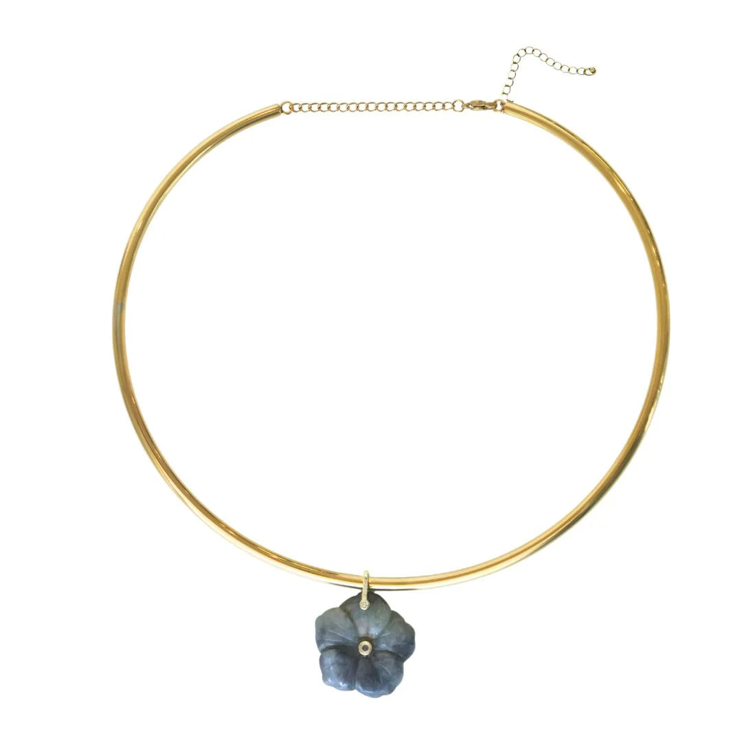 Amalfi Grey Floral Choker