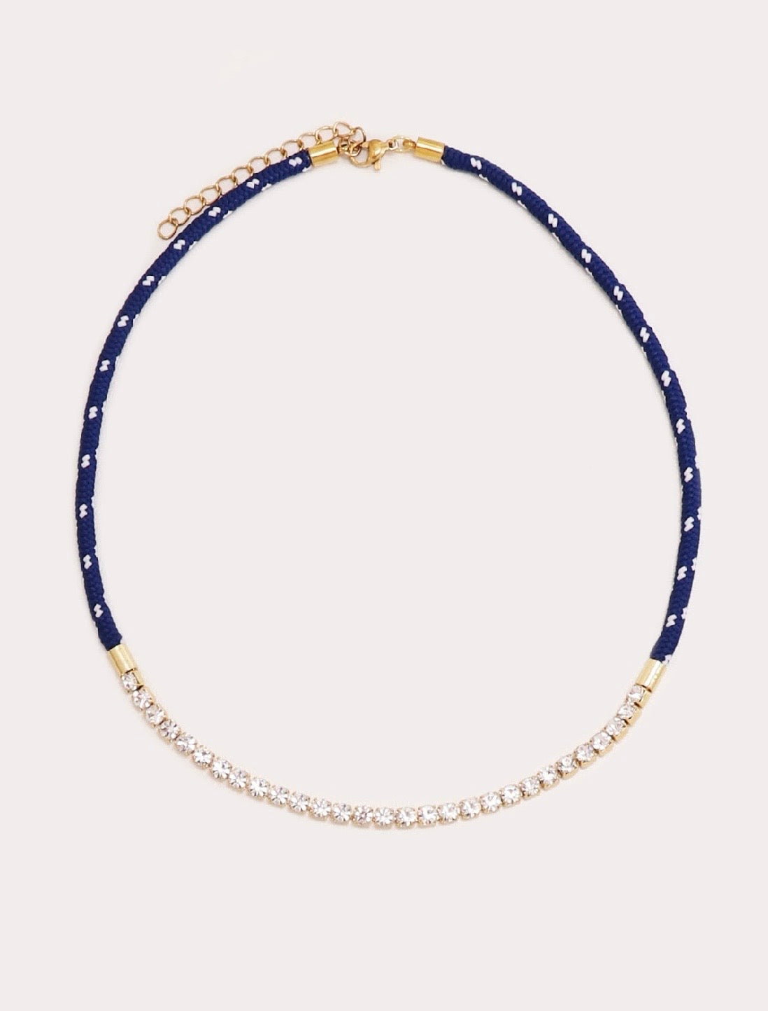 Navy Paracord Beam Necklace