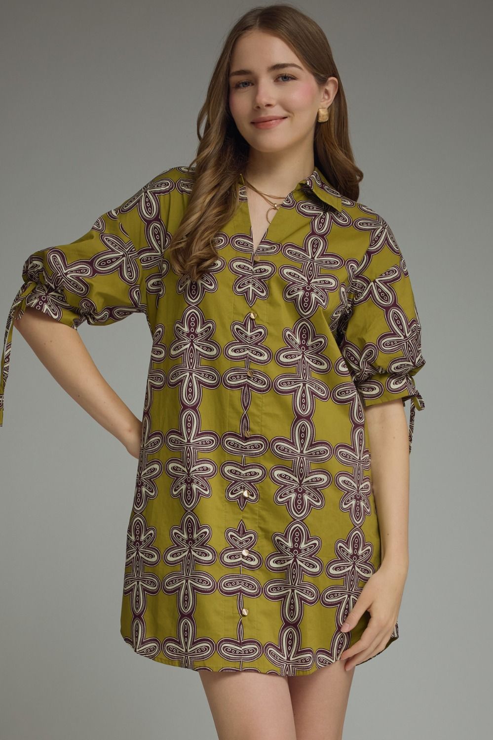 Martini Green Print Dress