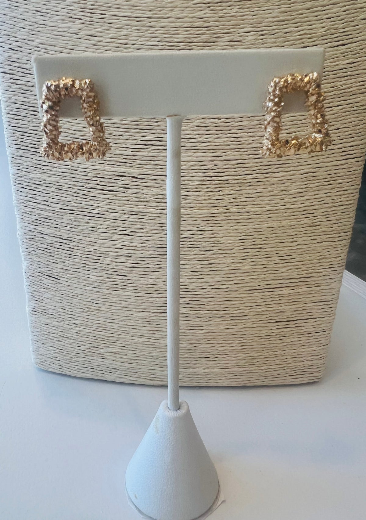 Textured Trapezoid Earrings