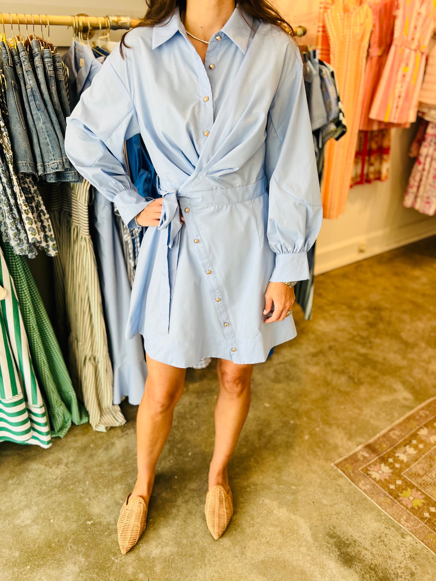 Chambray Collar Dress