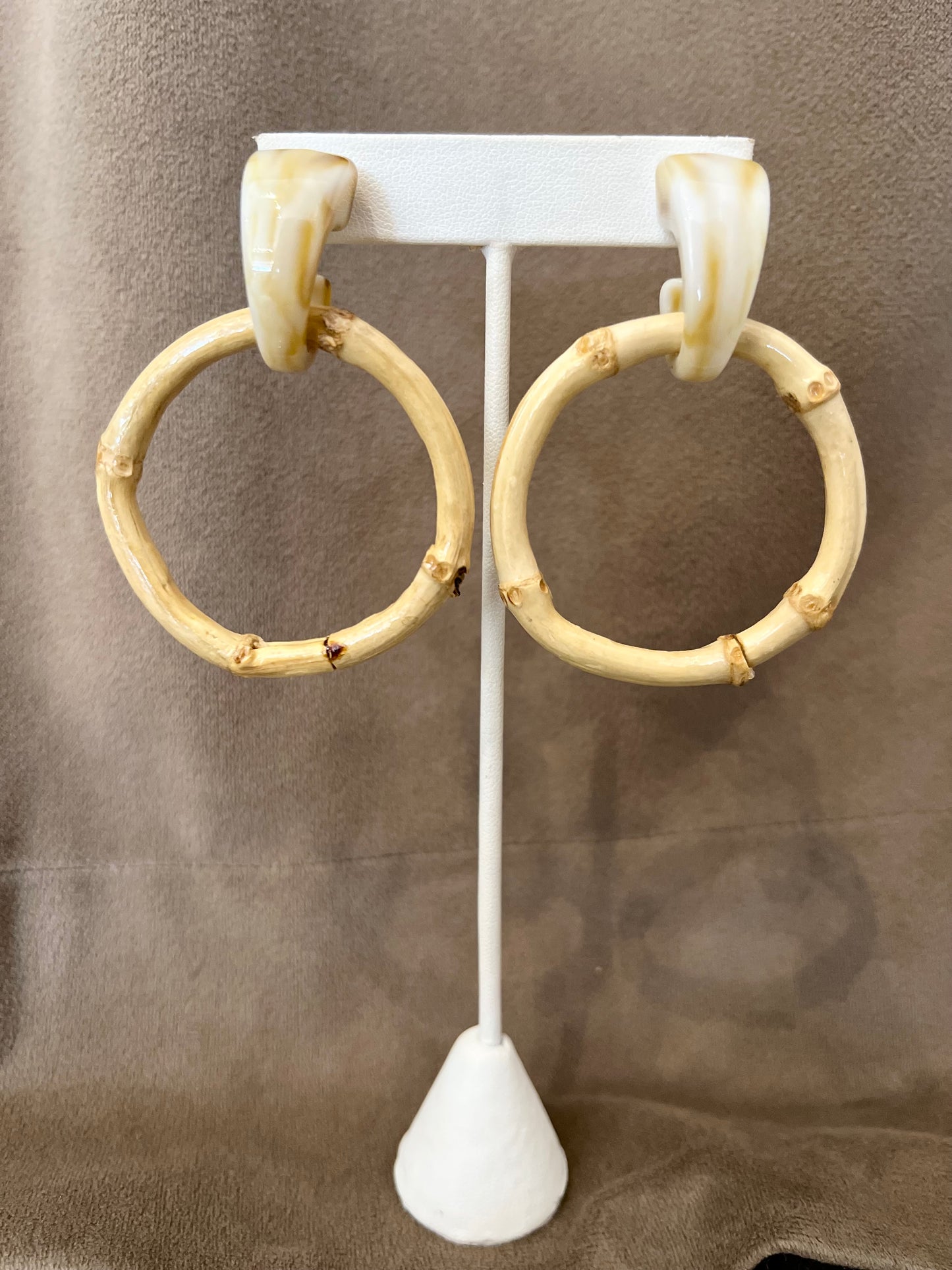 Bamboo Hoop Earring