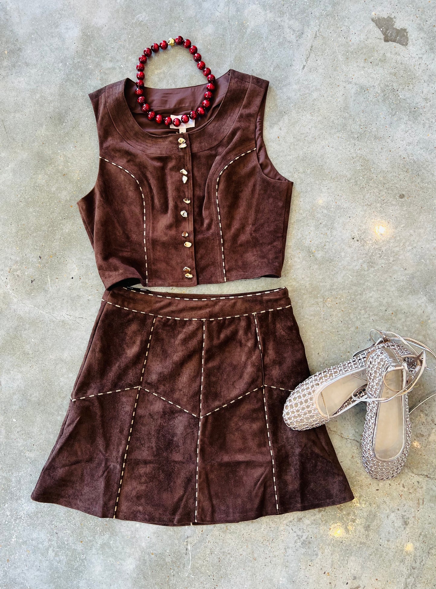 Chocolate Suede Set