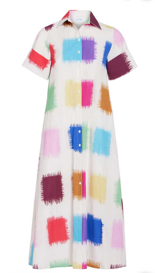 Gibbons Dress Brushstrokes