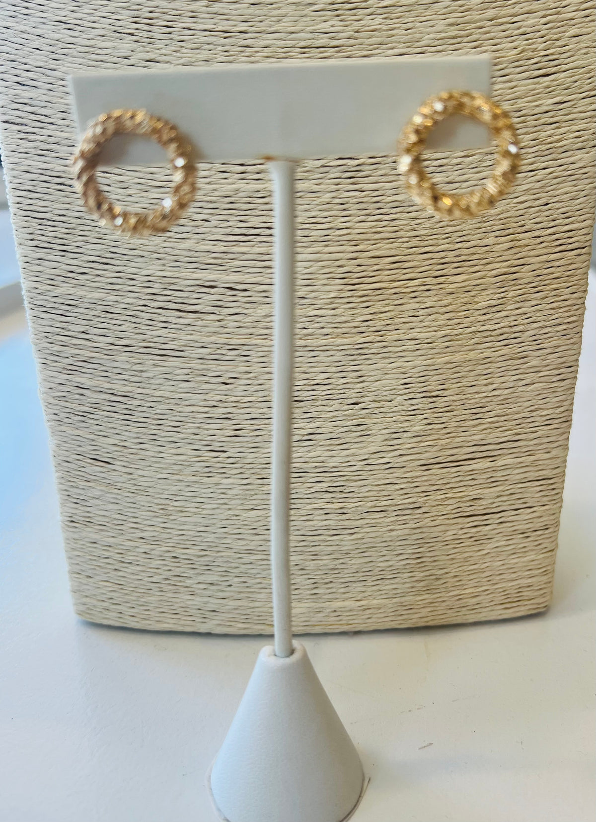 Textured Circle Earrings