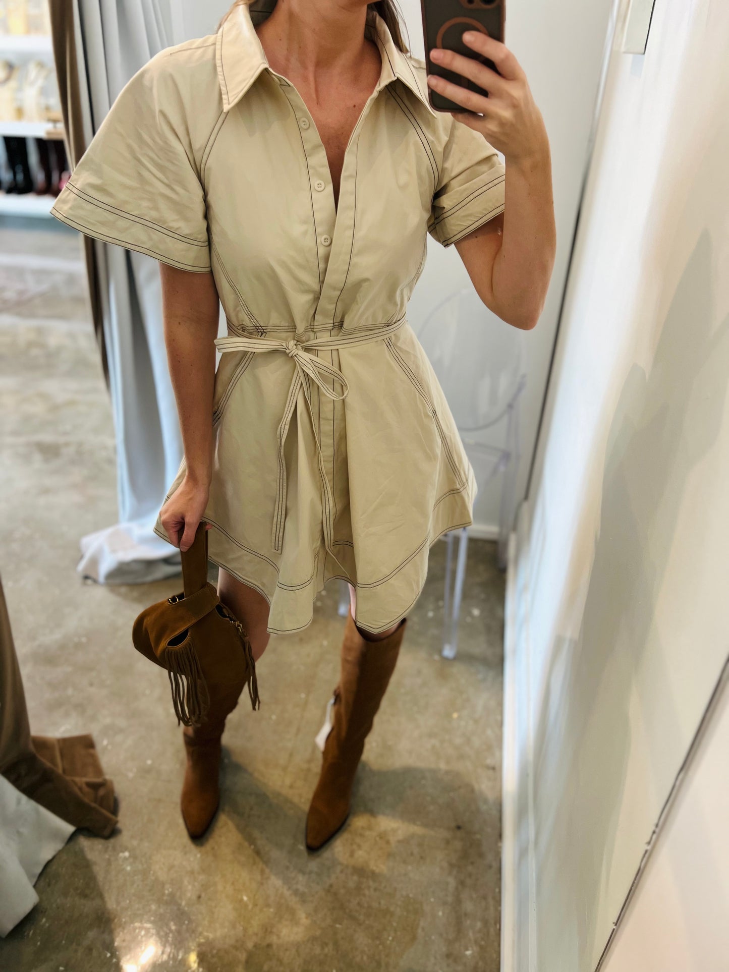 Poplin Mini Dress