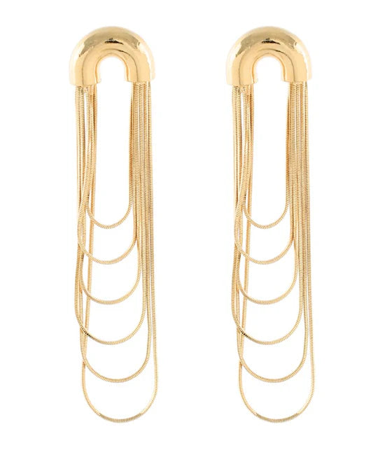 Arched Layered Chain Earrings