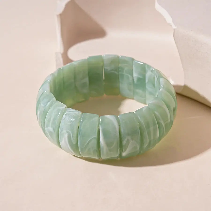 Green Vintage Acrylic Bracelet