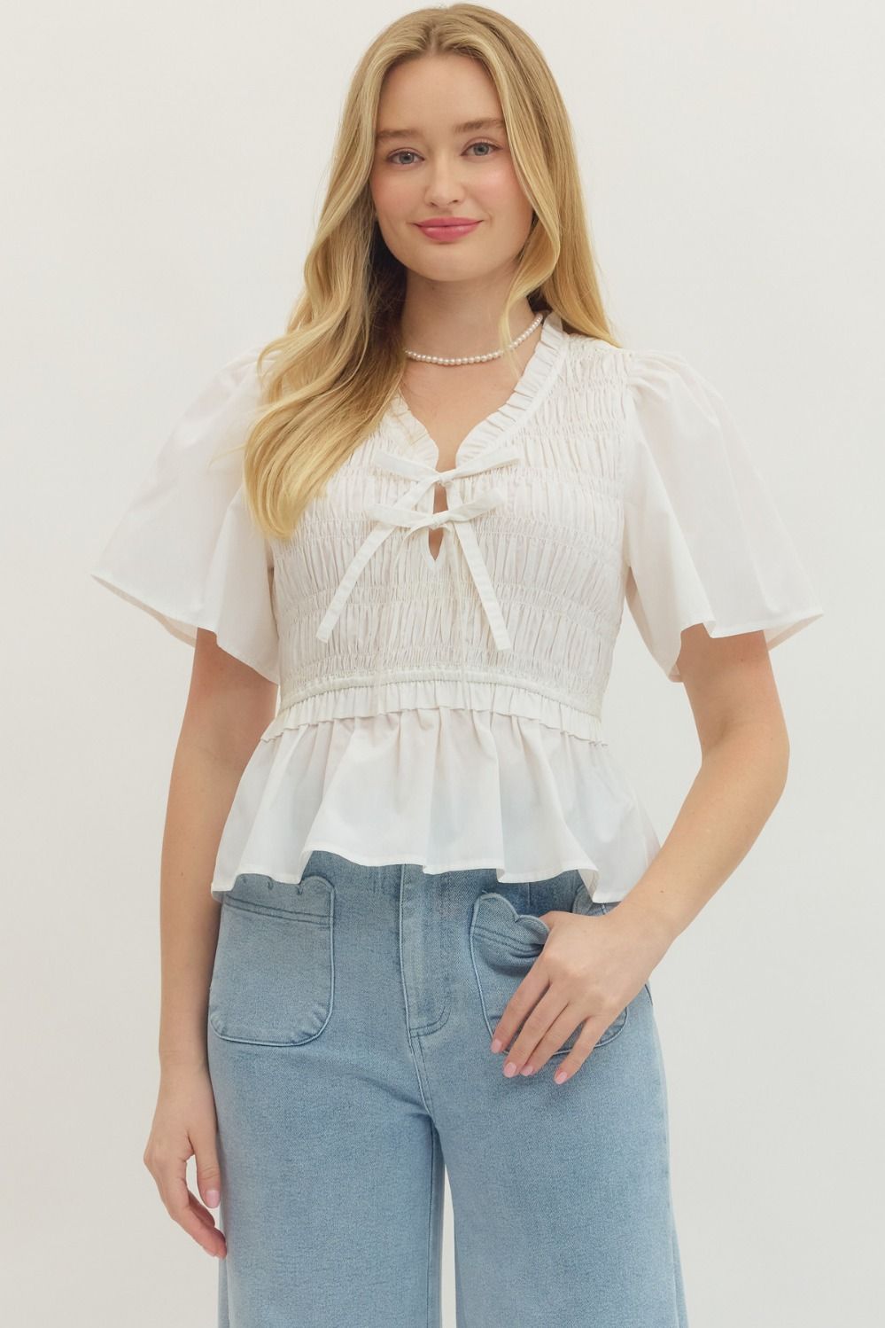 White Smock Blouse