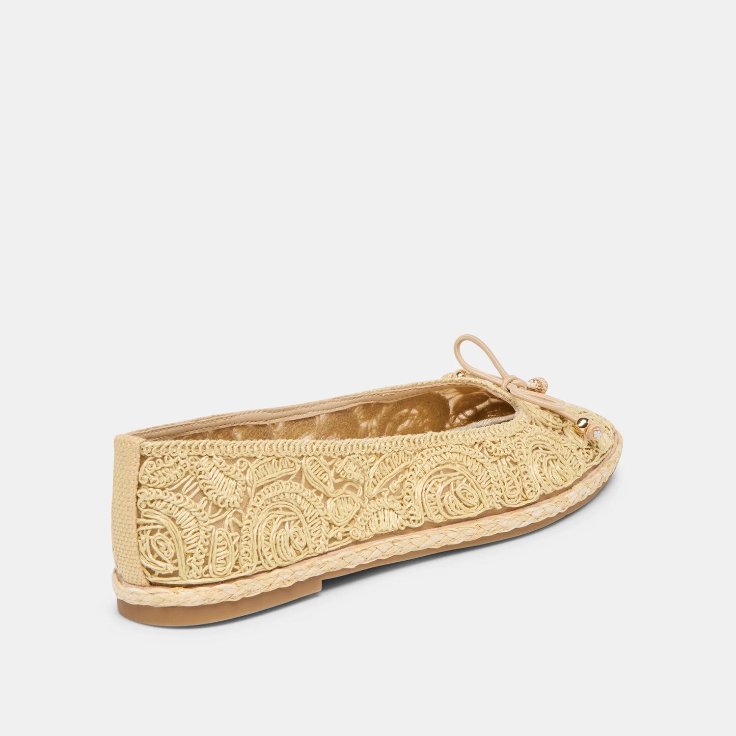 Tianna Ballet Flats Lt Natural Raffia