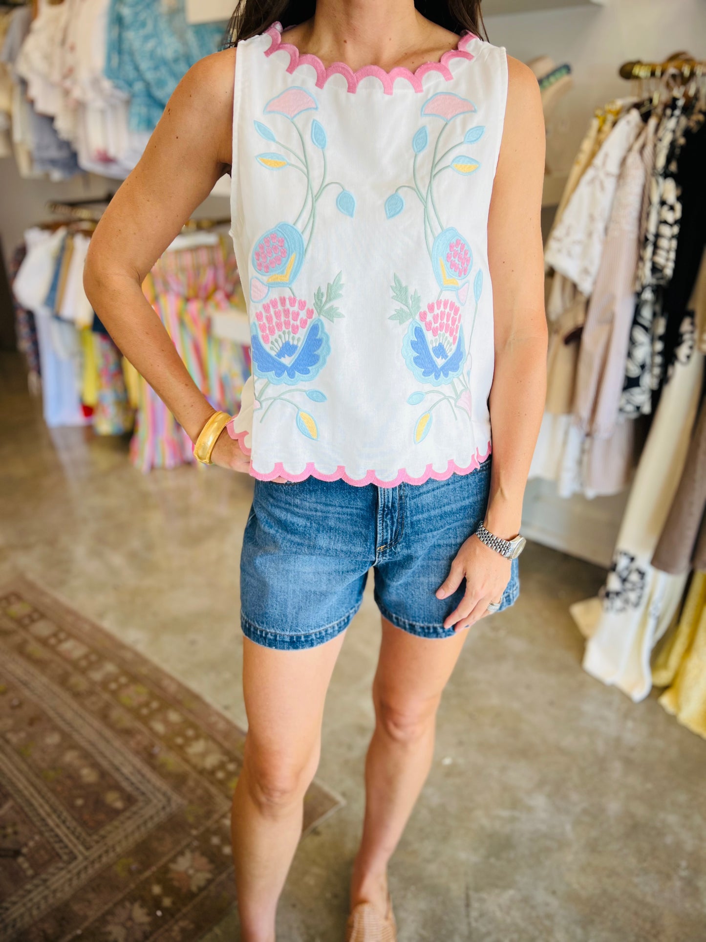 Cameron Embroidered Top