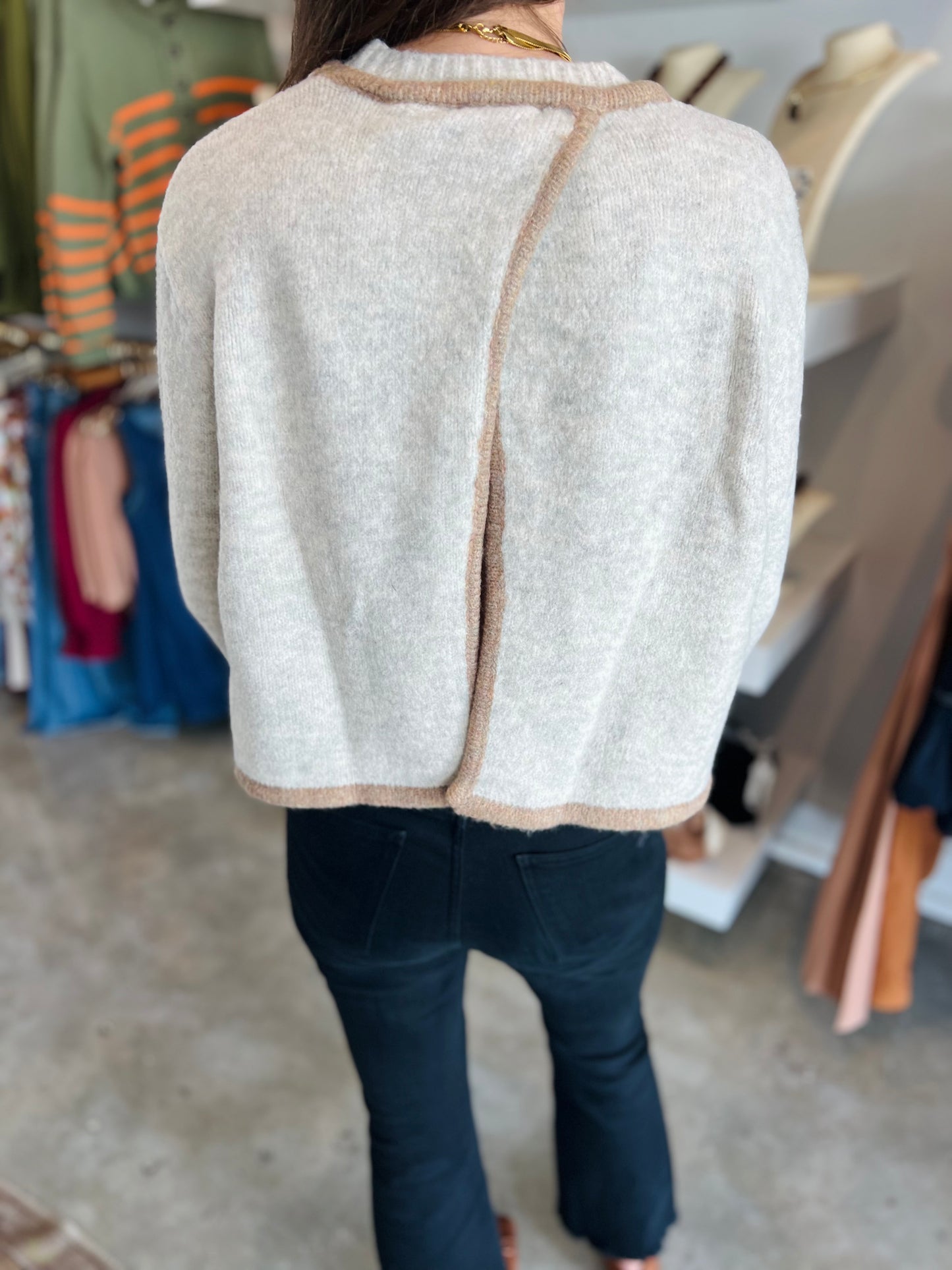 Open Back Sweater