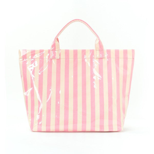 Pink/ Yellow Vinyl Beach Bag