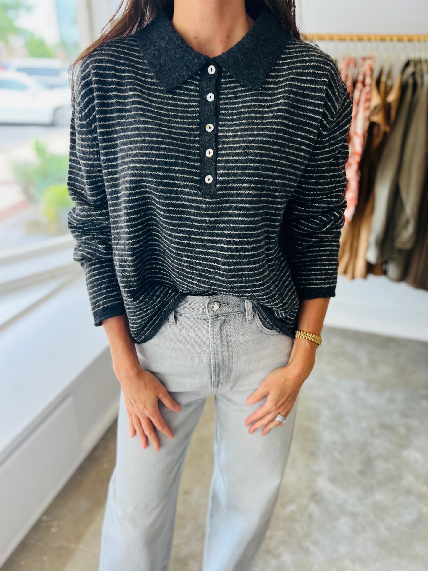 Alyssa Charcoal Cardi