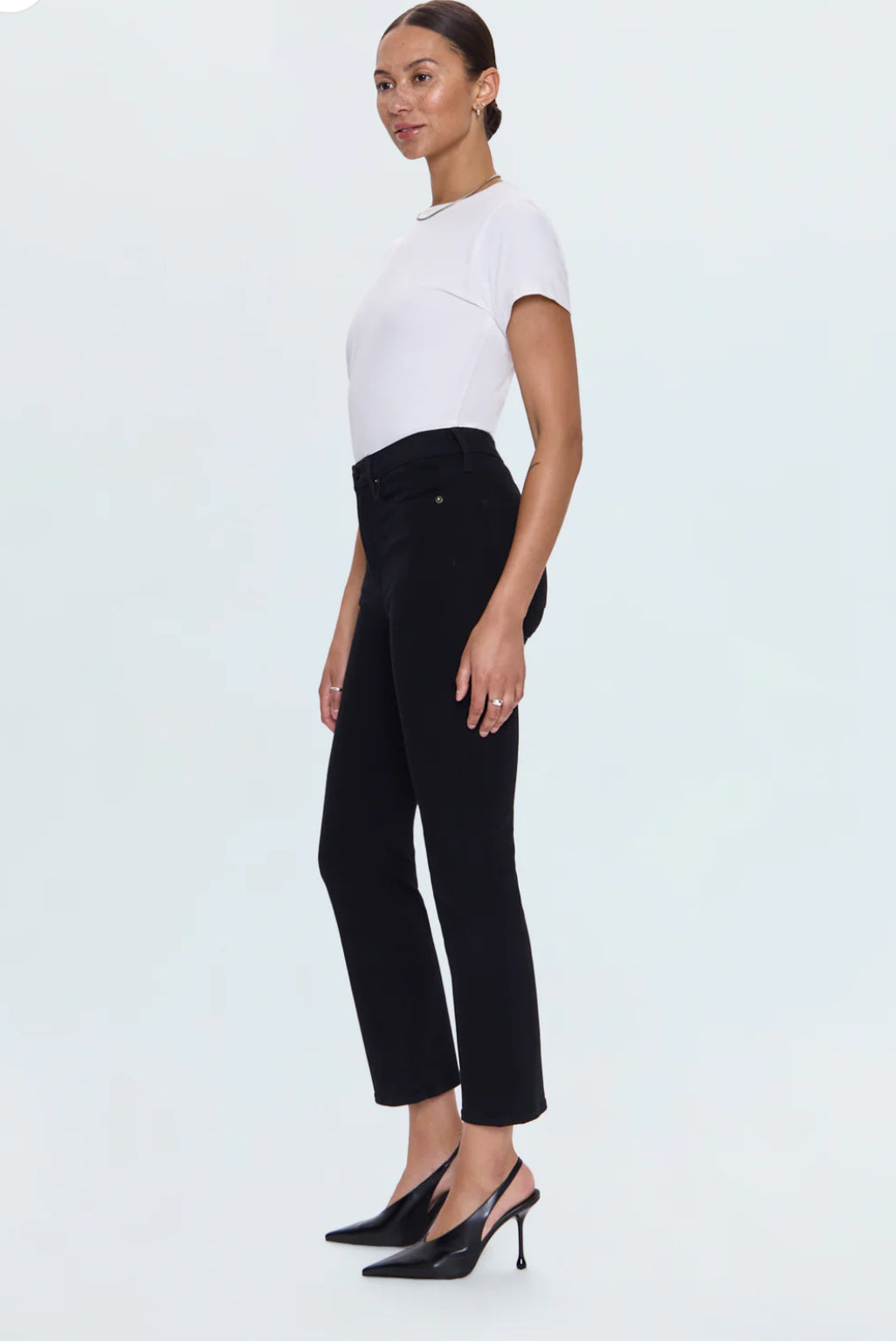 LENNON HIGH RISE CROP IN NOIR