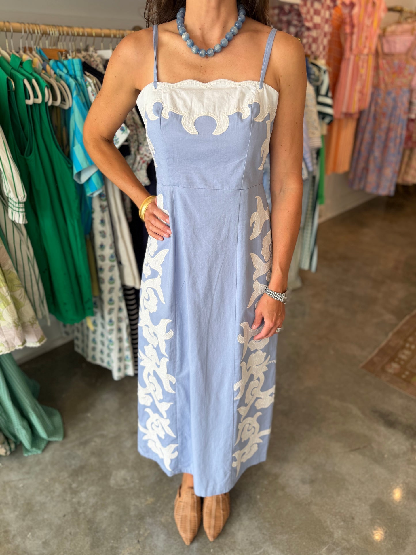 Denver Midi Dress Light Blue