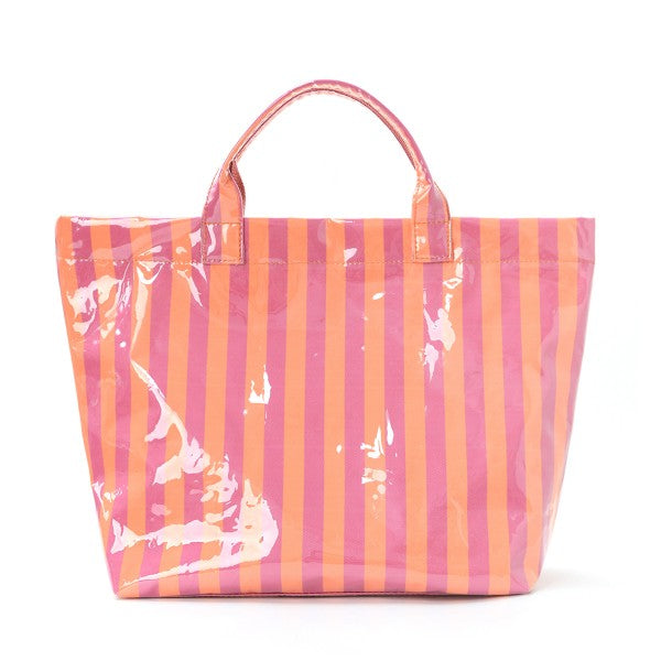 Hot Pink / Orange Vinyl Beach Bag