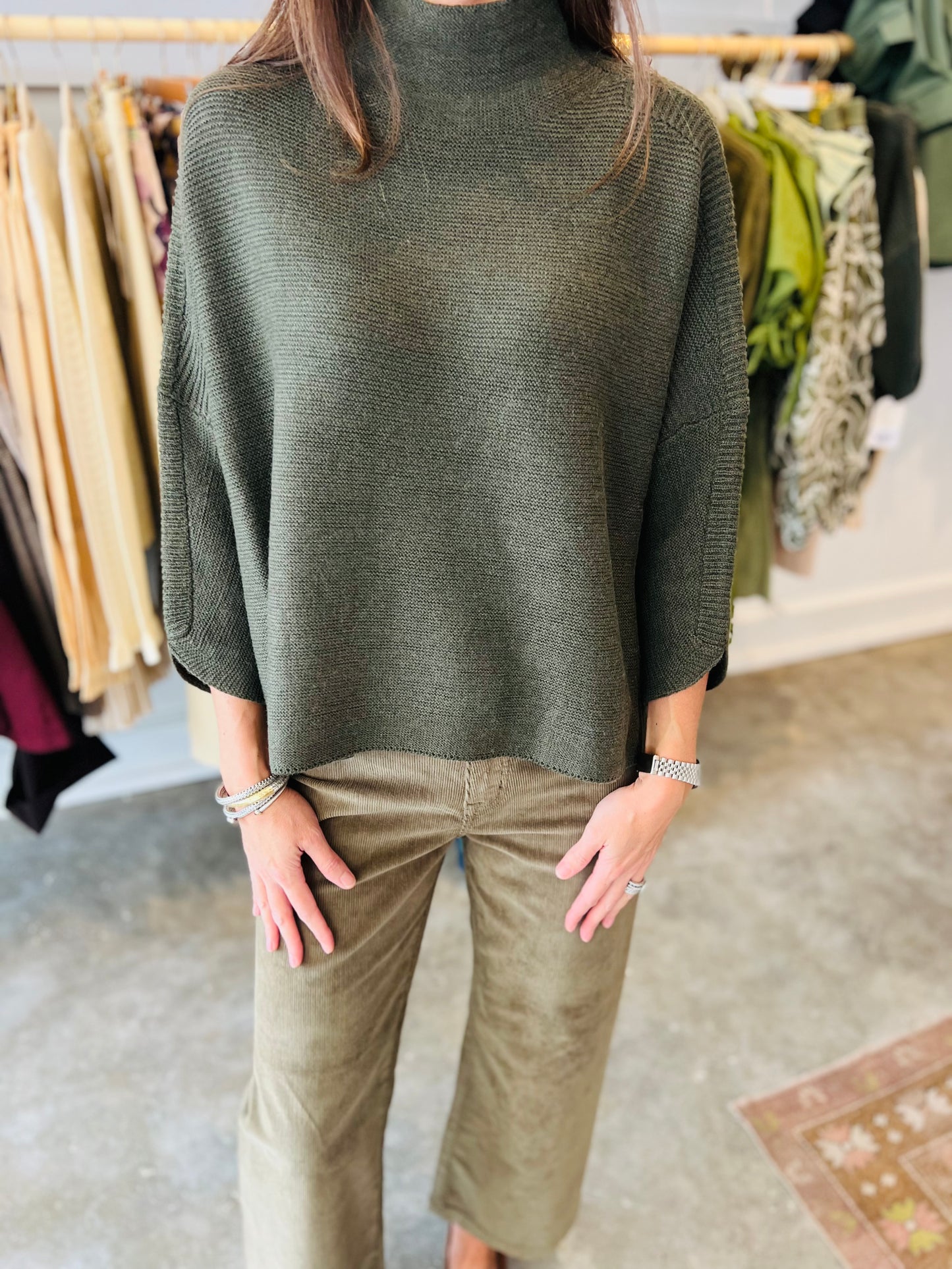Olive Boho Sweater