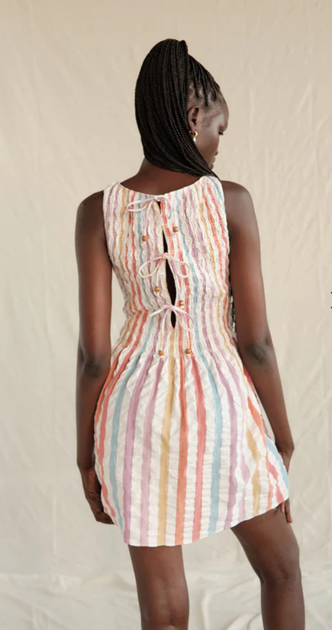 Elenor Seersucker Mini Dress