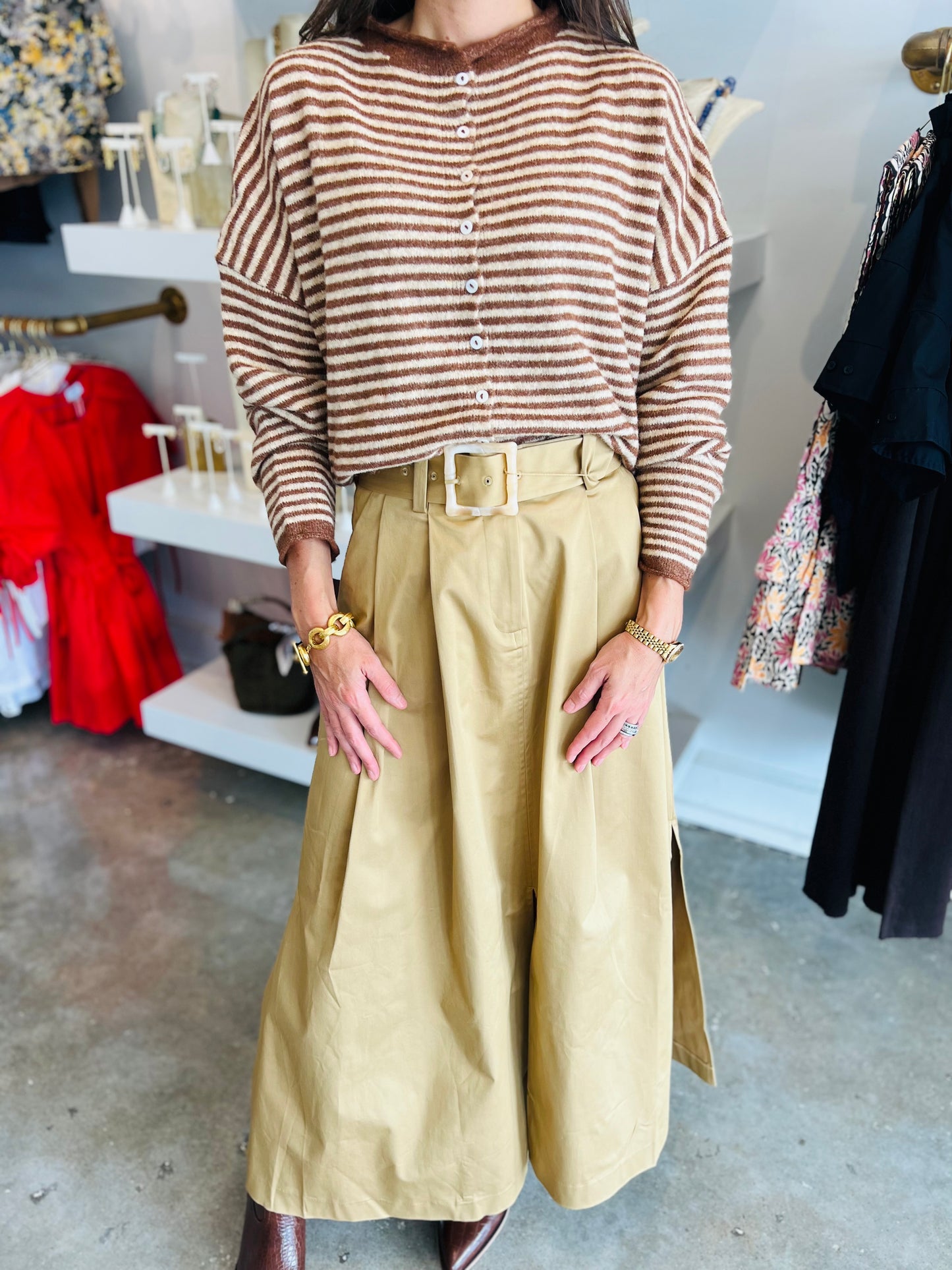 Brown Piper Cardi