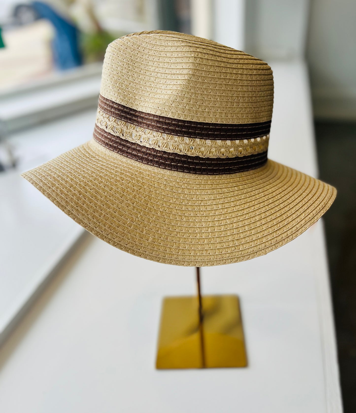 Grace Two Tone Natural Hat