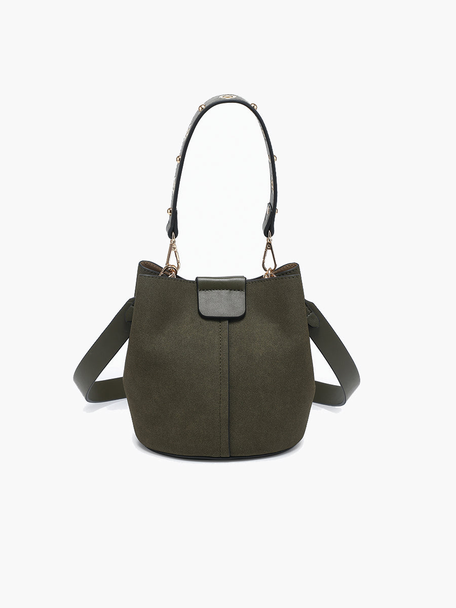 Farrah Bag Olive Suede