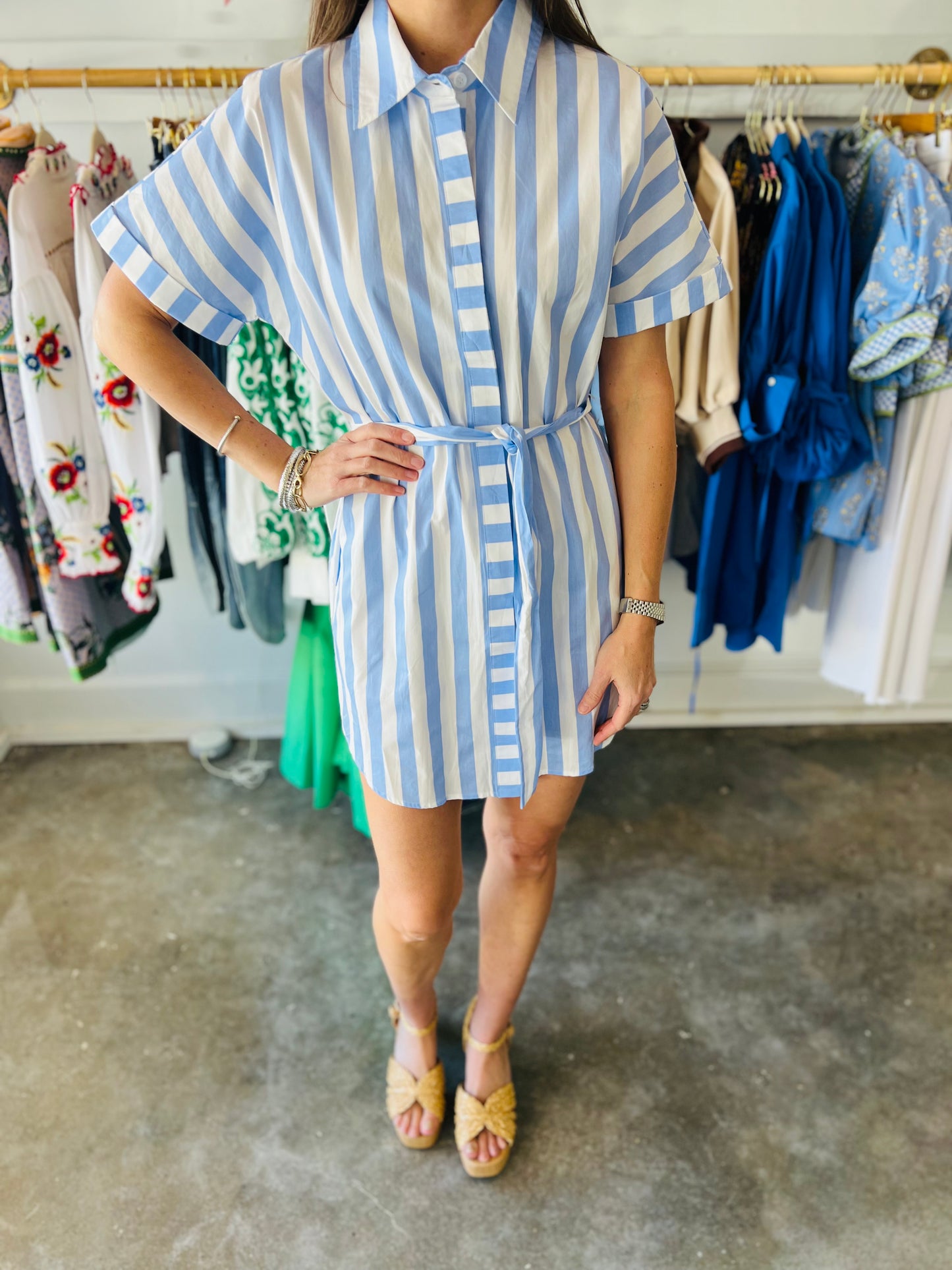 Striped Collar Dress
