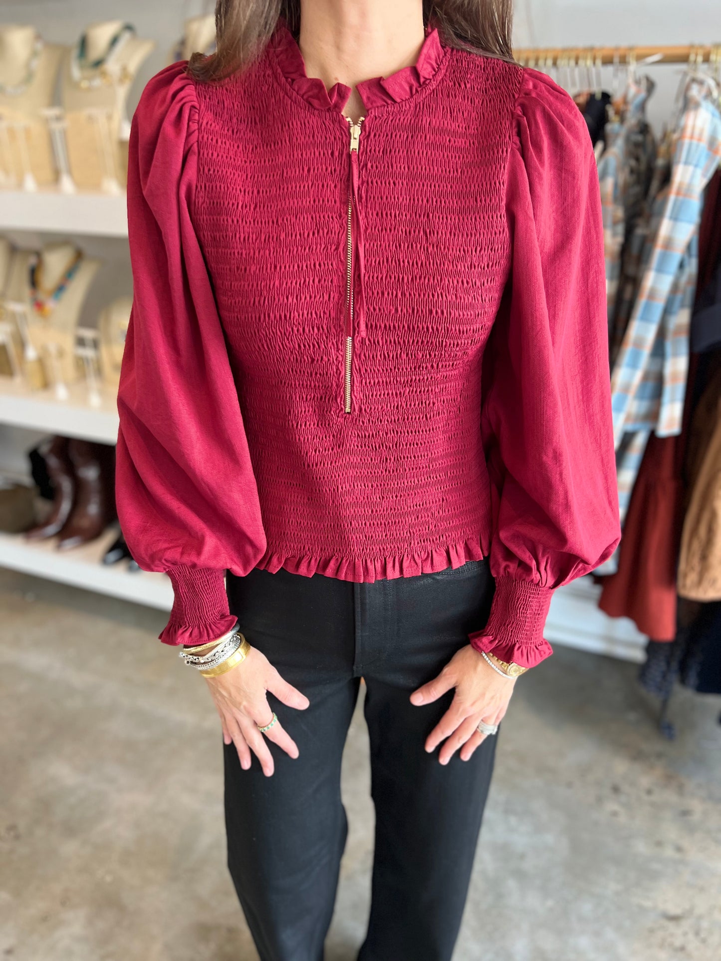 Burgundy Norah Top
