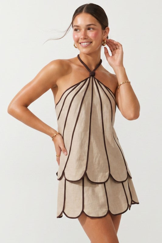Taupe Skort Set