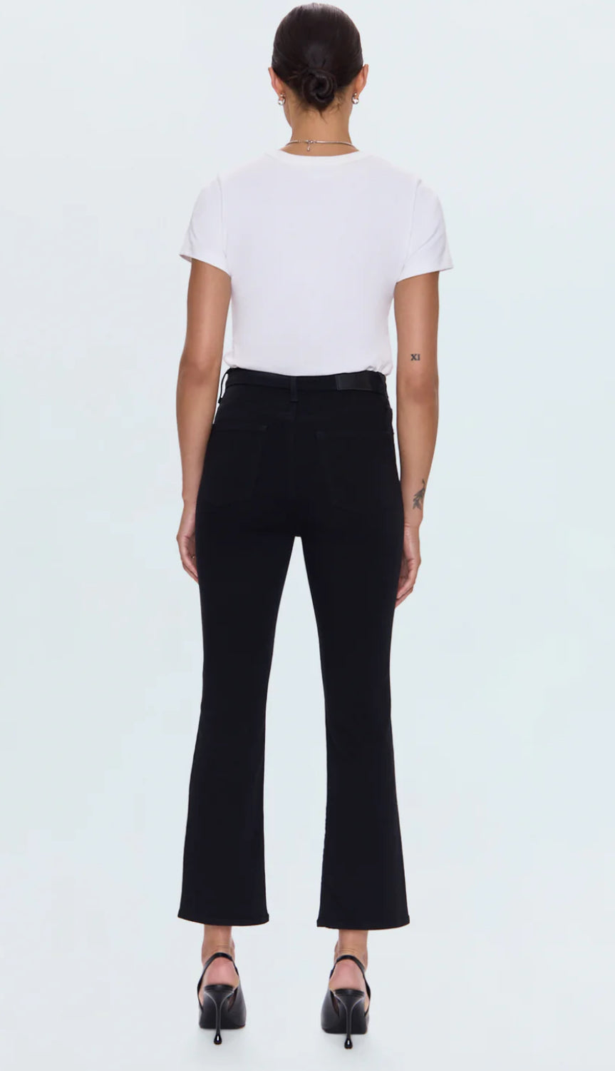 LENNON HIGH RISE CROP IN NOIR