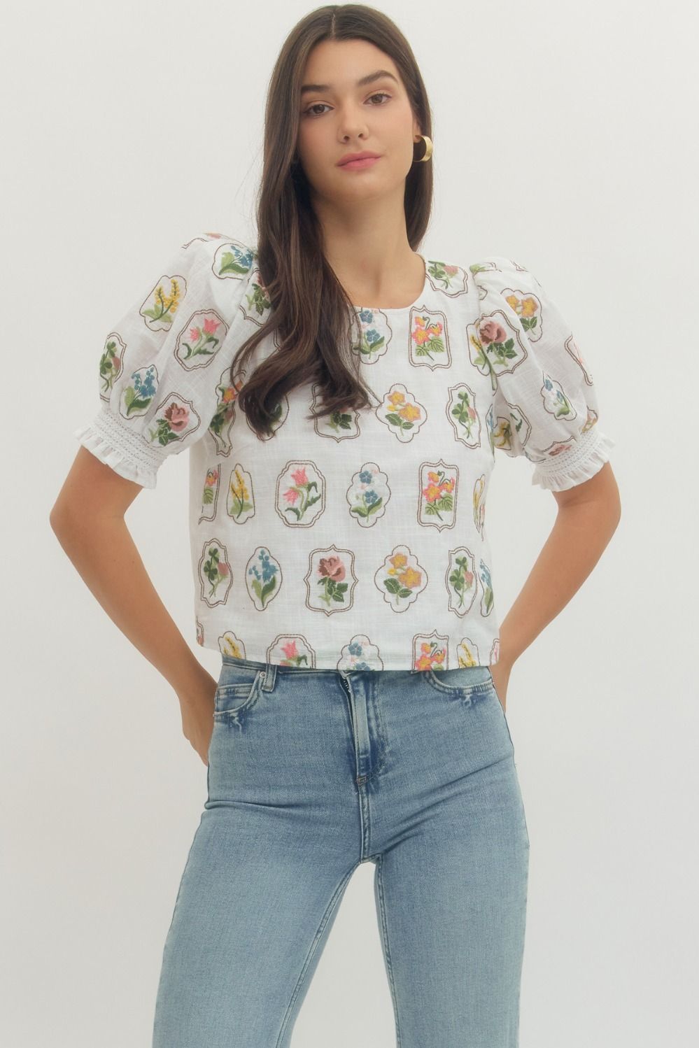 Floral Embroidered Top