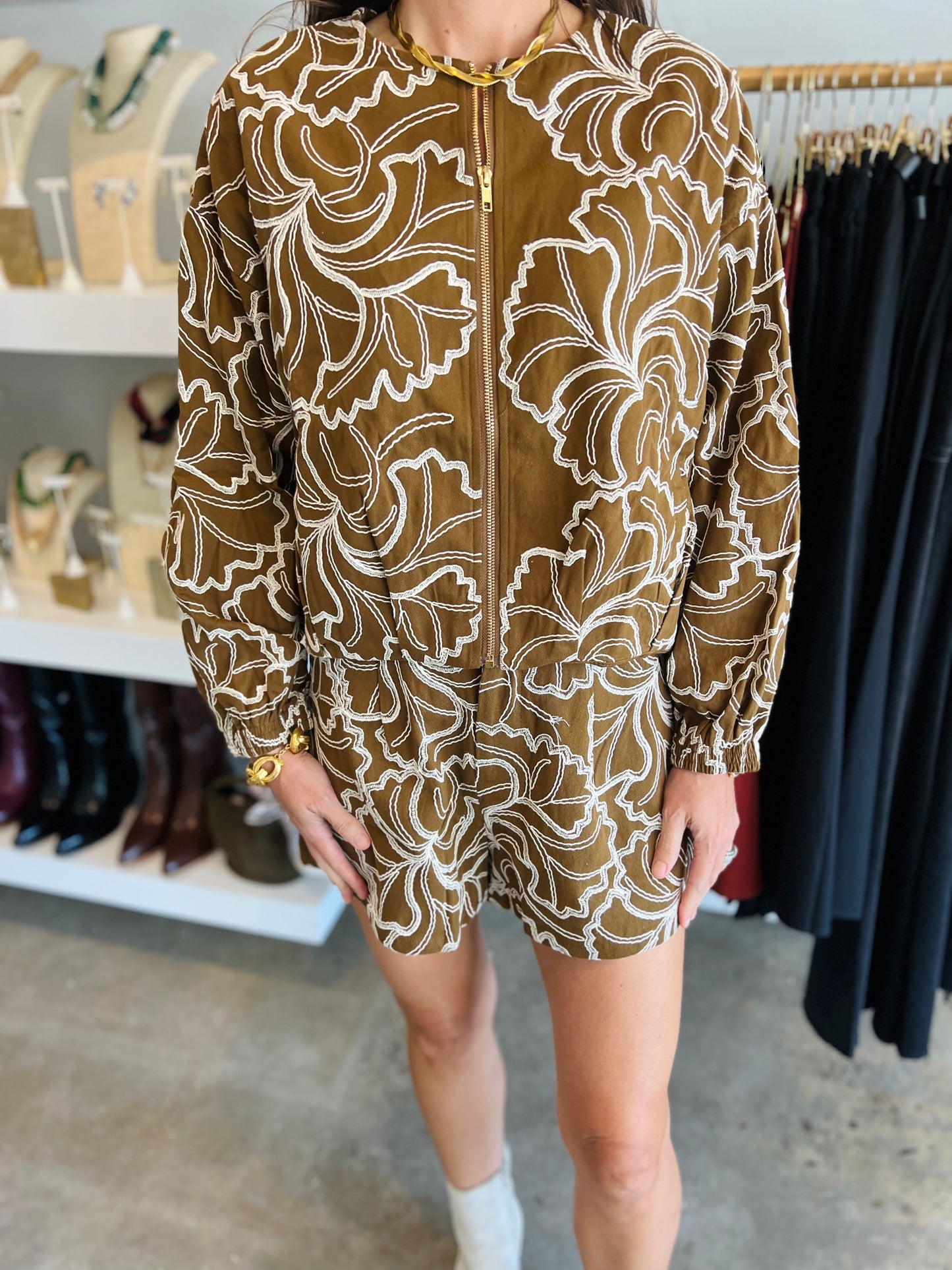 Brown Short Set