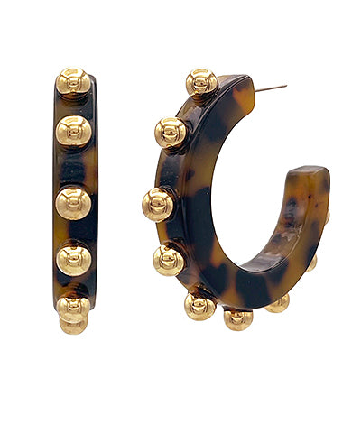 Tortoise Stud Earrings