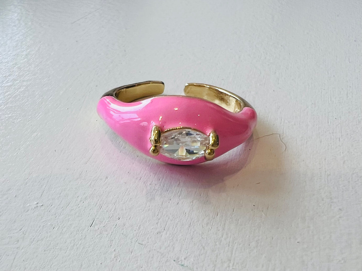 Enamel Gemstone Rings