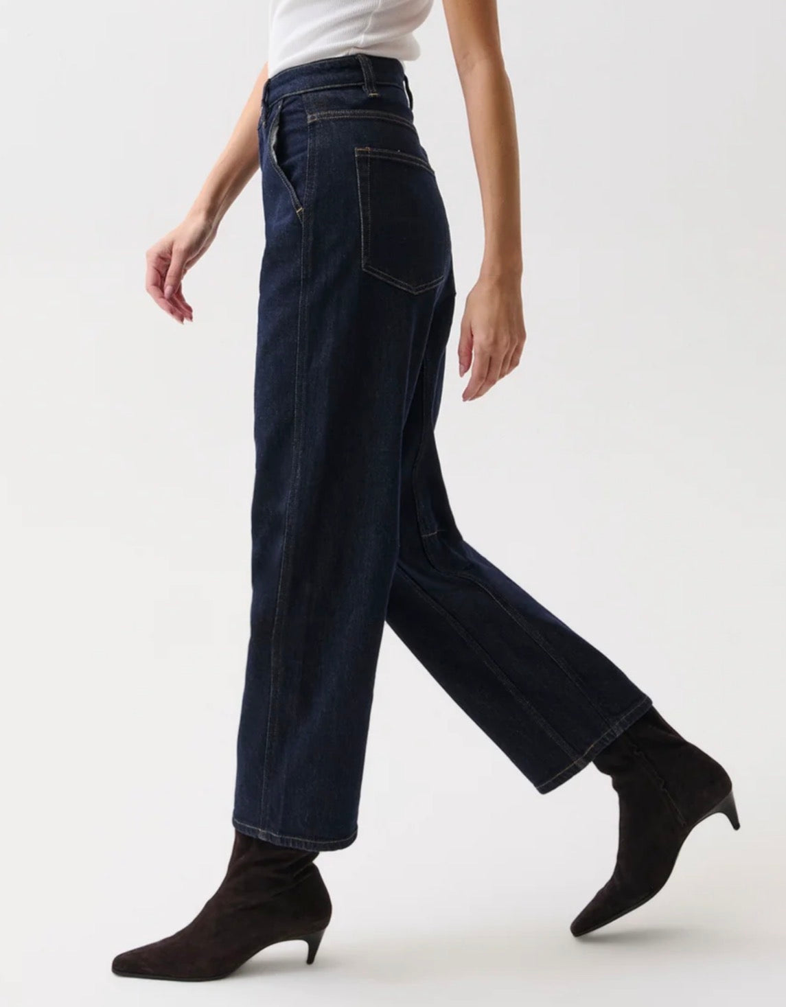 Beau Seamed Crescent Denim