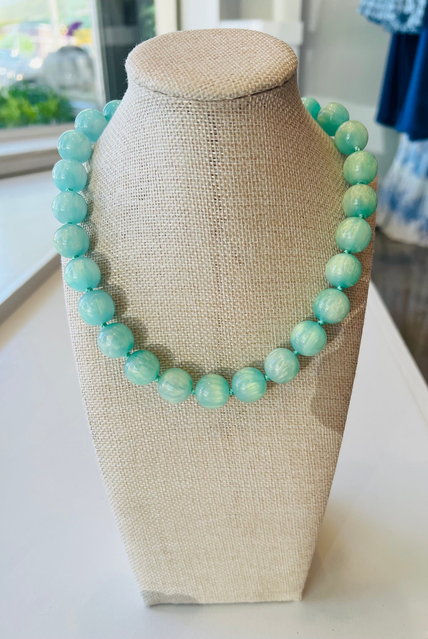Mint Beaded Necklace
