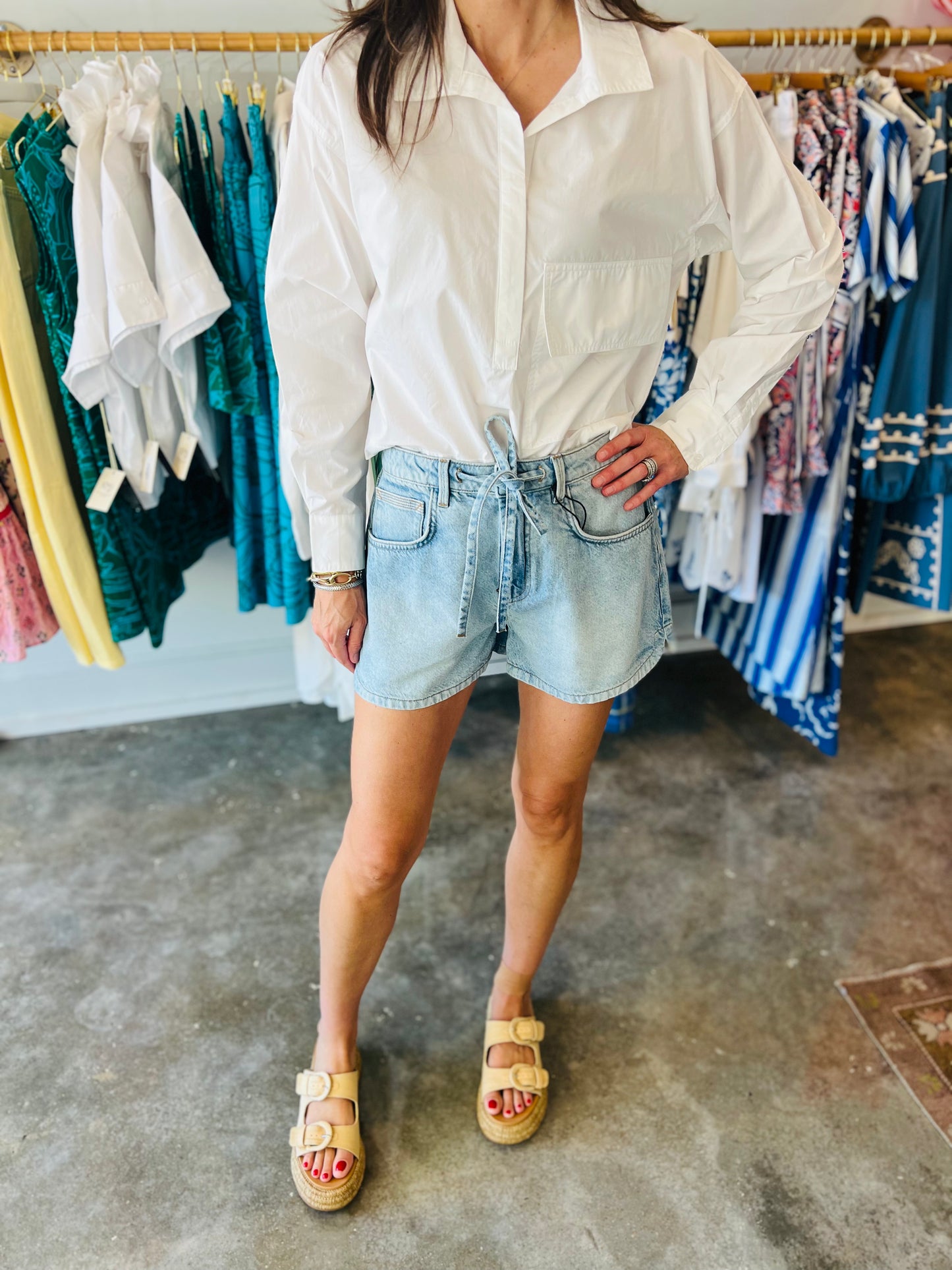 HALF BUTTON DOWN SHIRT