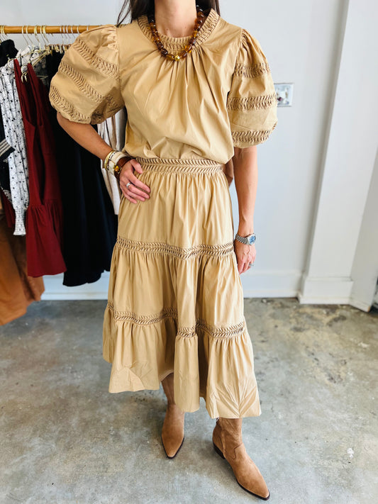 Tan Braid Blouse