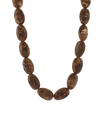 Brown Acrylic Bead Necklace