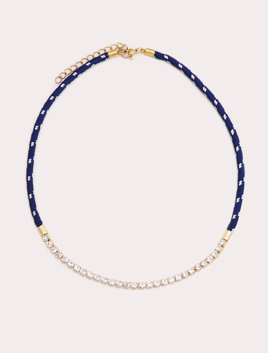 Navy Paracord Beam Necklace
