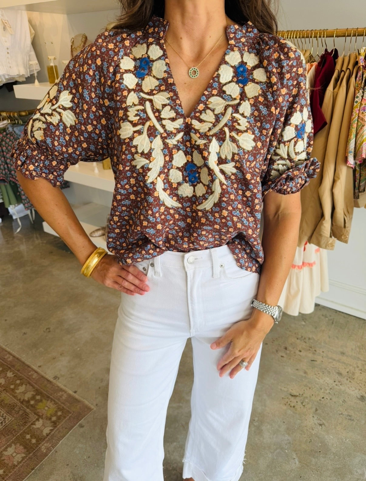 Embroidered Autumn Top