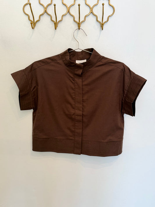 Brown Linen Button Down
