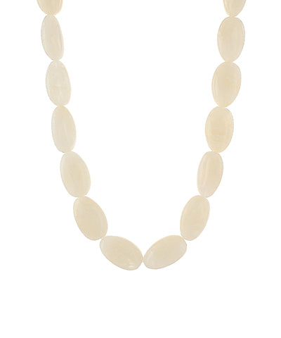 Ivory Acrylic Bead Necklace