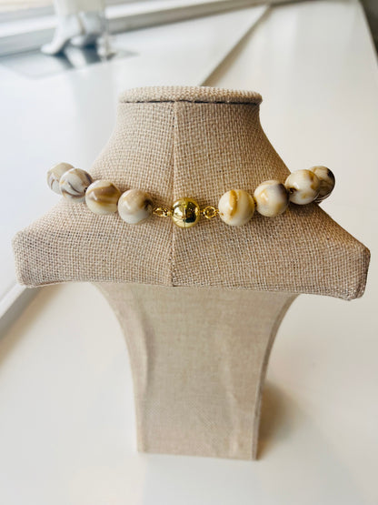 Beige II Beaded Necklace