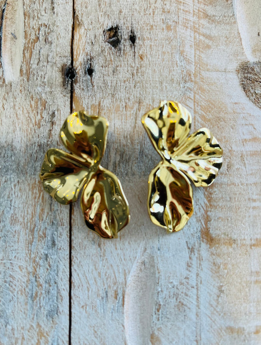 Gold Petals Earrings