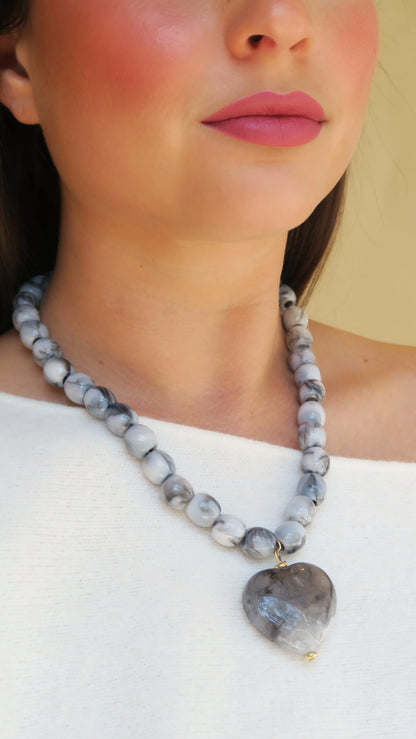 Amour Grey Necklace