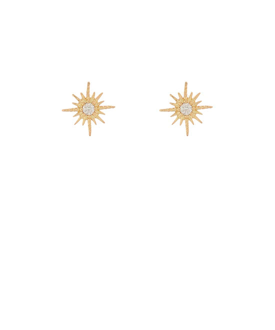 Pave Sunburst Studs