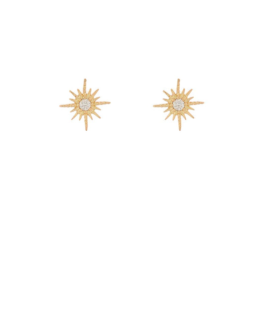 Pave Sunburst Studs
