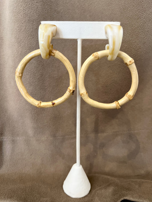Bamboo Hoop Earring